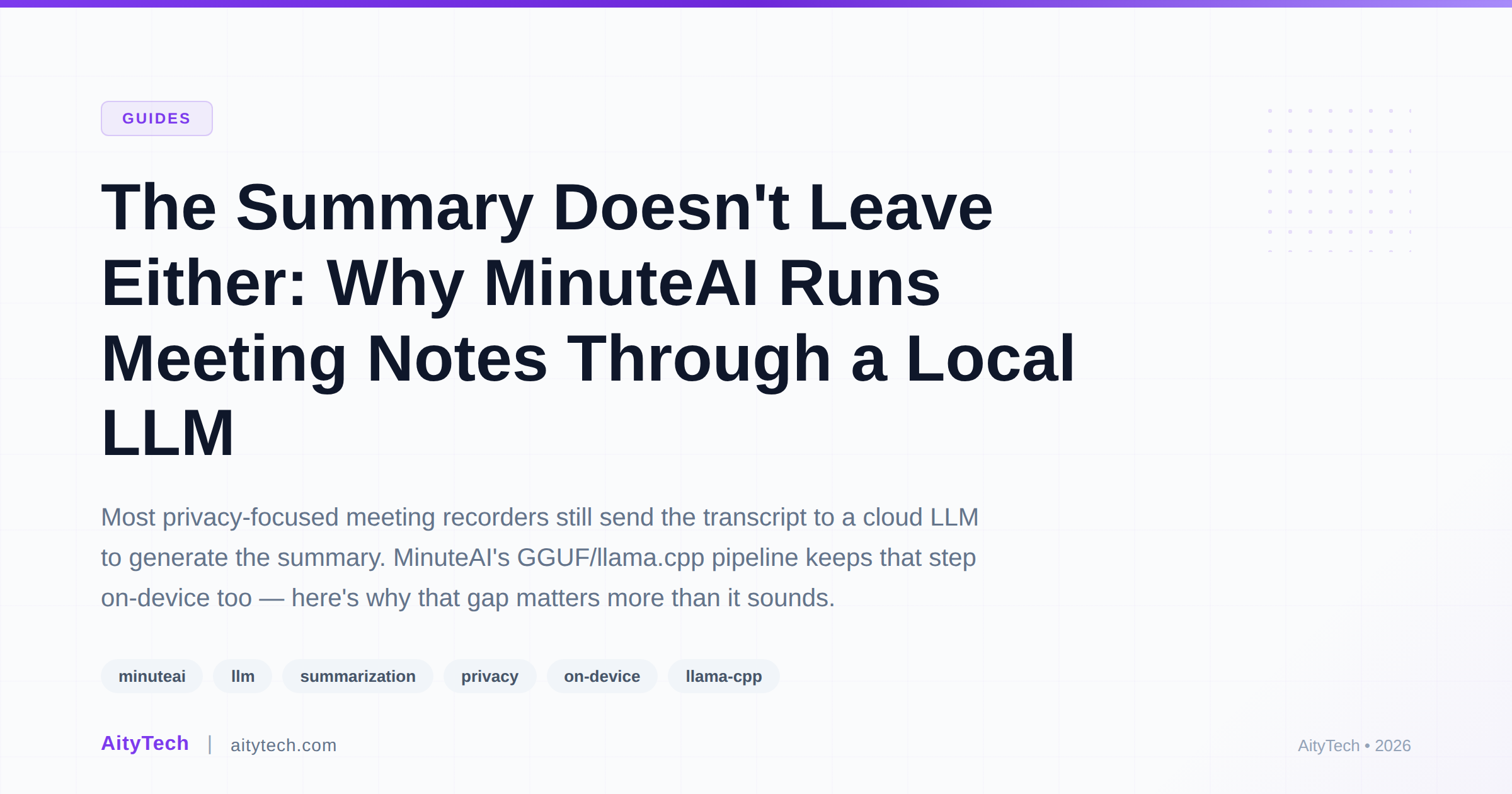 The Summary Doesn't Leave Either: Why MinuteAI Runs Meeting Notes Through a Local LLM