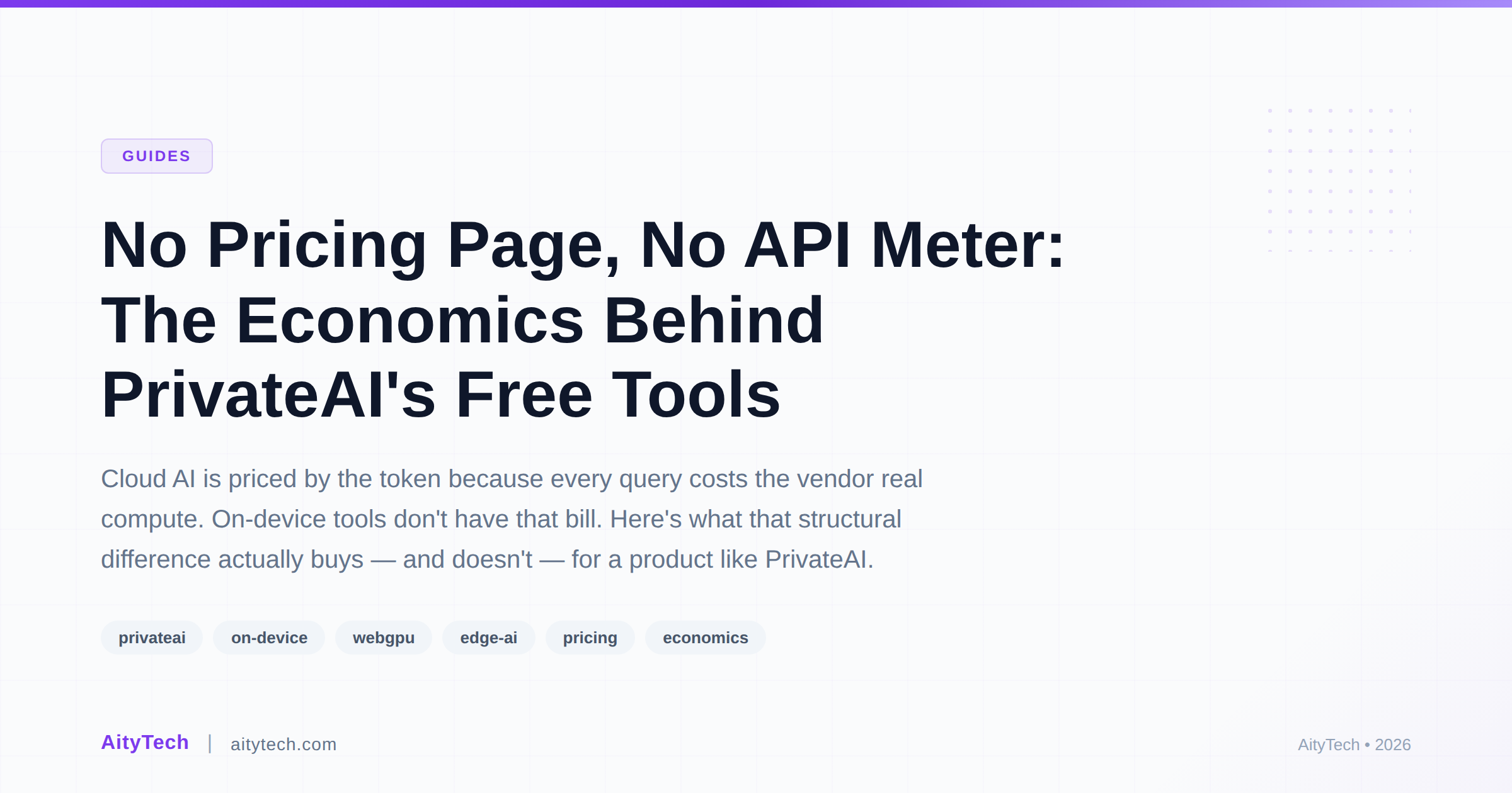 No Pricing Page, No API Meter: The Economics Behind PrivateAI's Free Tools