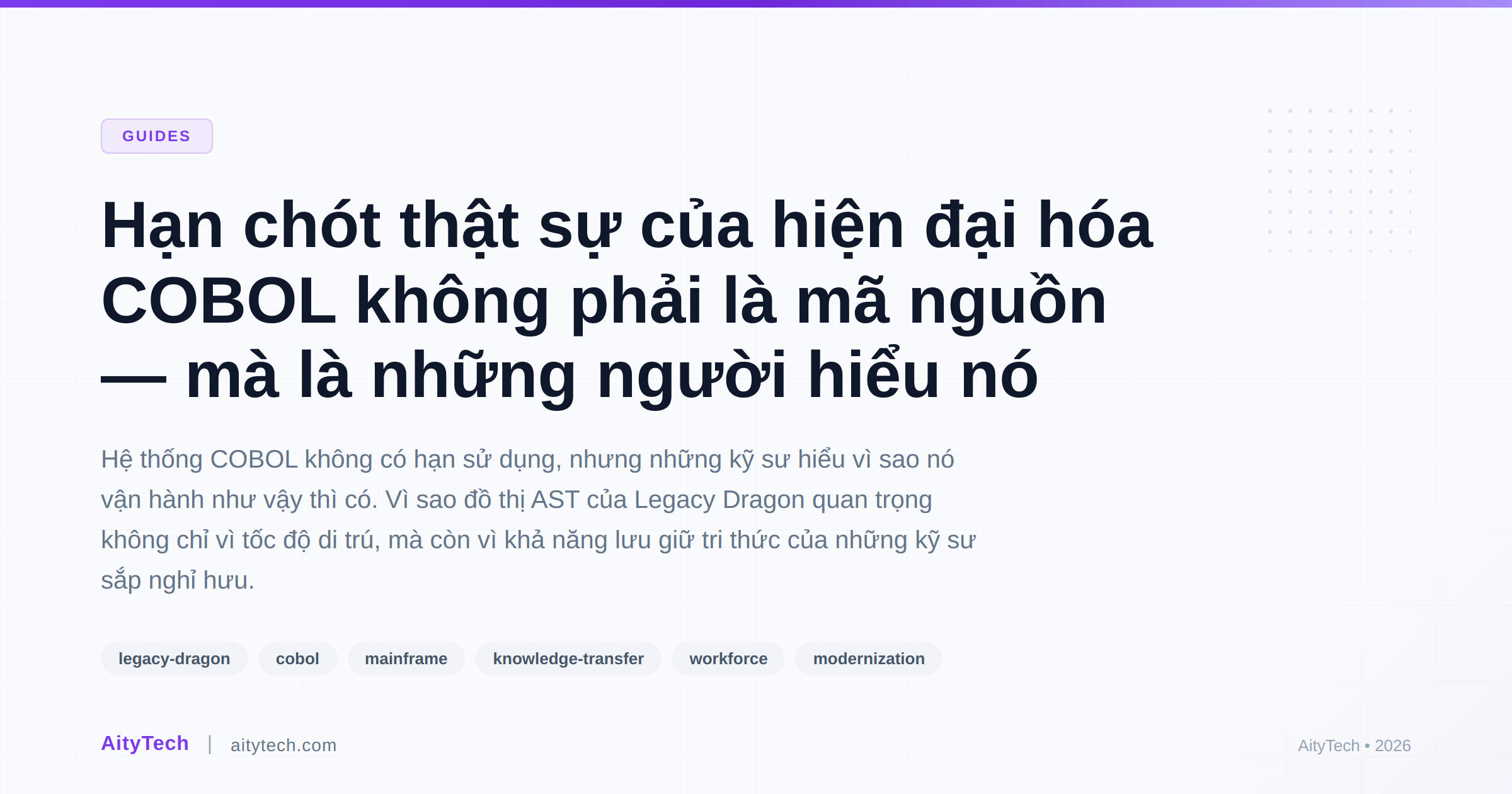 Hạn chót thật sự của hiện đại hóa COBOL không phải là mã nguồn — mà là những người hiểu nó