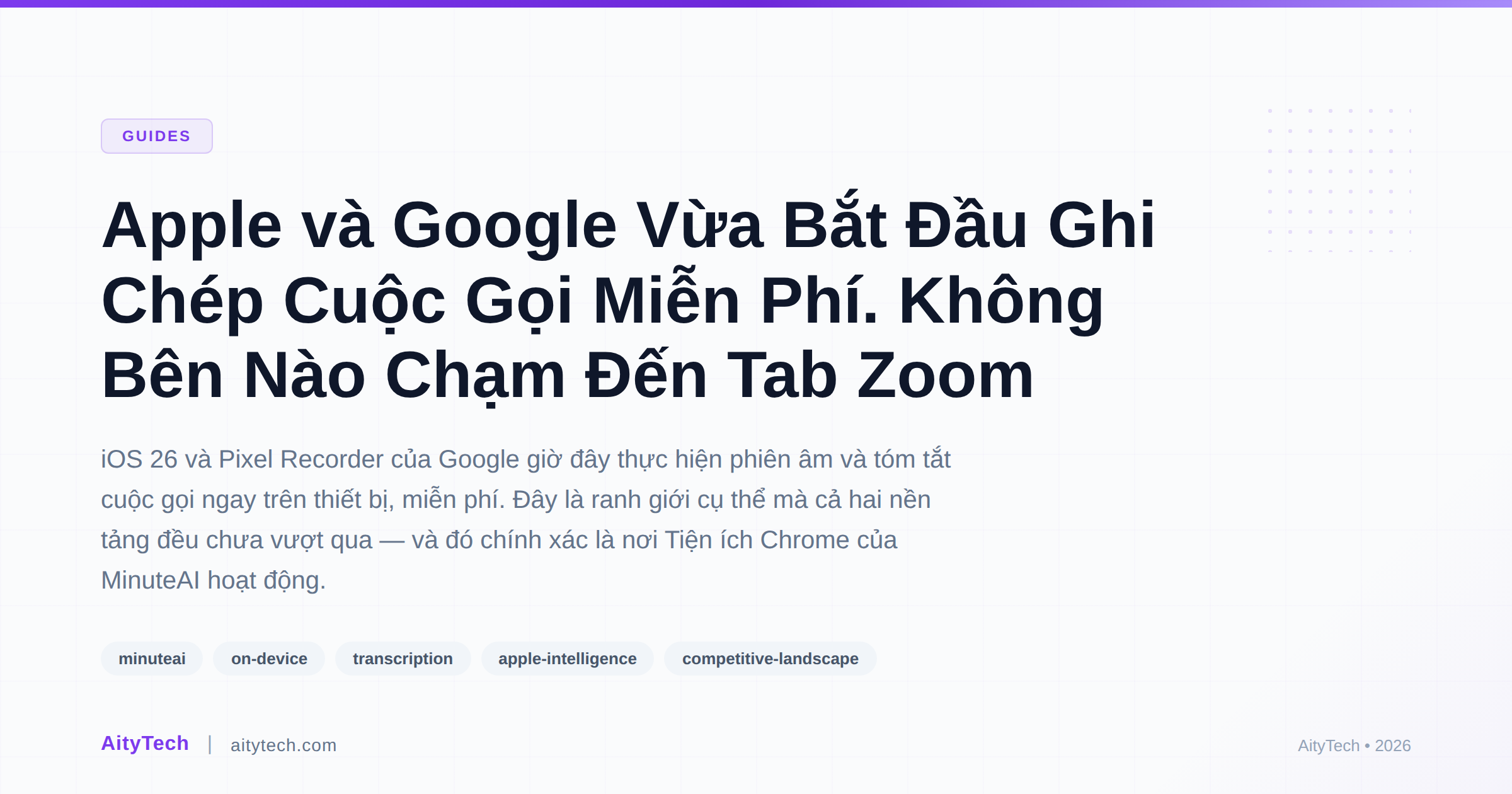 Apple và Google Vừa Bắt Đầu Ghi Chép Cuộc Gọi Miễn Phí. Không Bên Nào Chạm Đến Tab Zoom