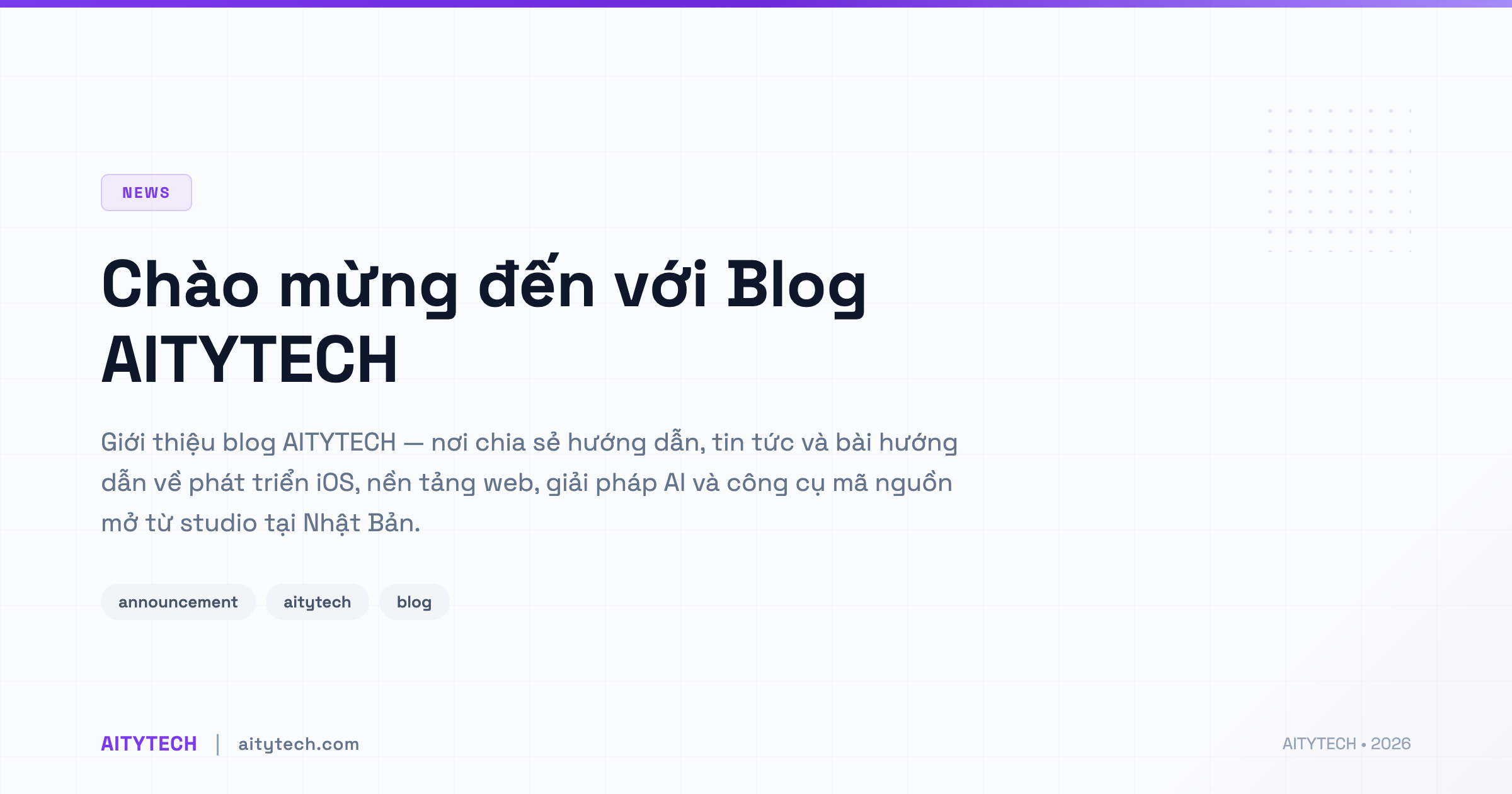 Chào mừng đến với Blog AITYTECH